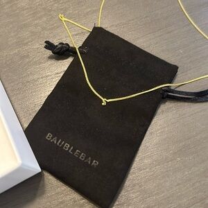 Baublebar dainty gold “S” necklace